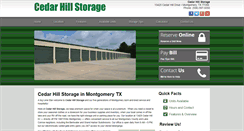 Desktop Screenshot of cedarhillstorage.com