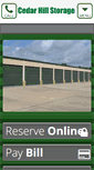 Mobile Screenshot of cedarhillstorage.com