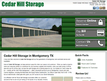 Tablet Screenshot of cedarhillstorage.com